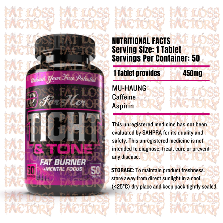 Tight & Tone Fat Burner For Her 50 Tabs | Fat Loss Factory