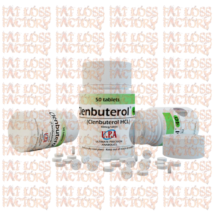 UPA Clenbuterol 40mg 50 Tabs | Fat Loss Factory