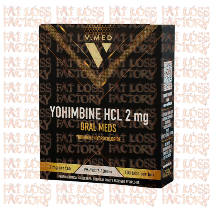 V.Med Yohimbine HCL 2mg 100 Tabs | Fat Loss Factory