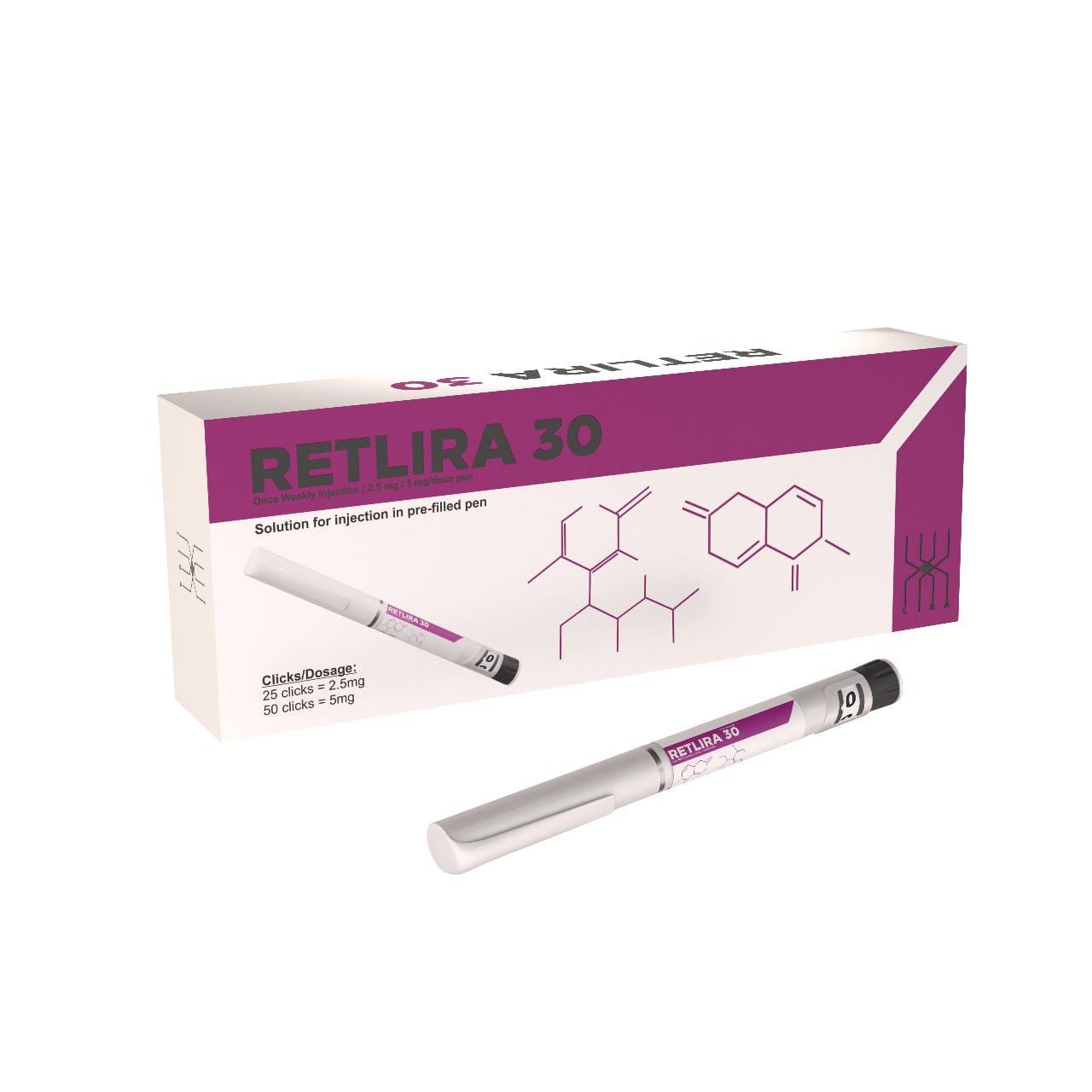 Lira Pharma - RetLira - Retatrutide 30mg - Pre-Filled Pen